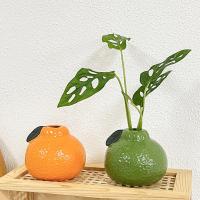 Vaso De Flor Cerámico Creativo En Forma De Fruta Decoración De Escritorio Para Oficina Y Jardín Hidroponía Ornamento De Mesa - details 2