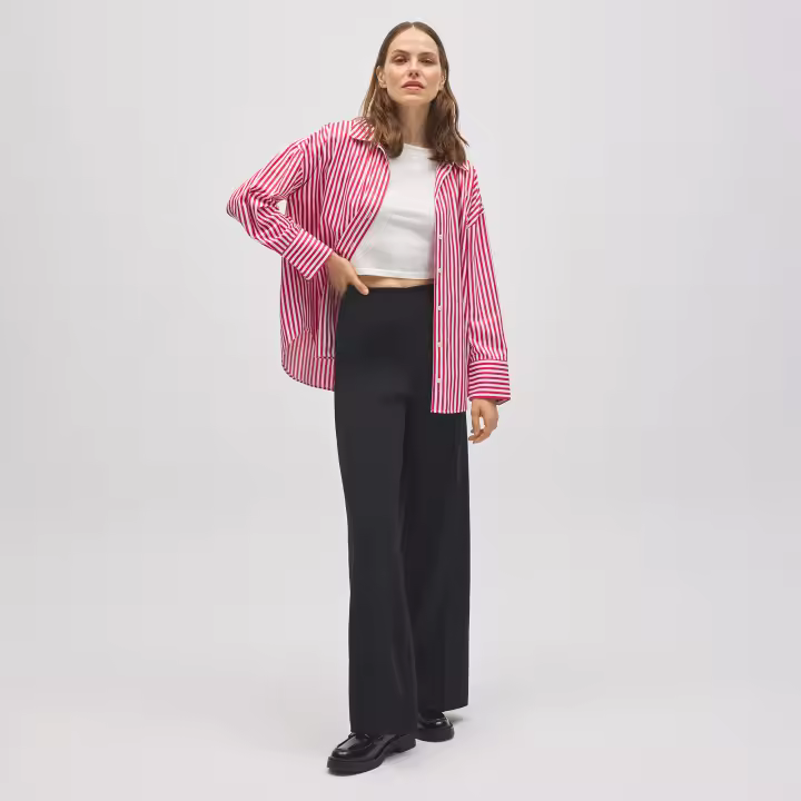 Ysabel Mora - Pantalón de vestir ancho negro - 1