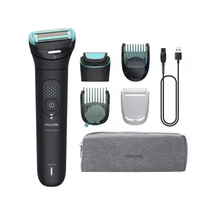Philips Body Groomer serie 7000 BG7470/15 Cabezal flexible 2D y sistema de recorte y afeitado - 1