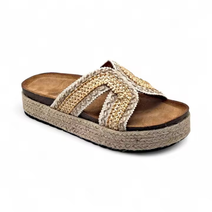 Emilie shoes, sandalias cuña con plataforma de yute, para mujer uso casual, ideal para un look de verano a España Vacación Elegante De moda Bohemio Vacación De moda Guay Moda Oriental Elegante Trenzado Plain Bohemian Vacation Bohemio Fie - 1