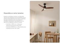 CREATE - Ventilador de techo 40W silencioso con aspas de ABS técnico varios tamaños - Motor negro - S - con luz - WIND STYLANCE - details 1