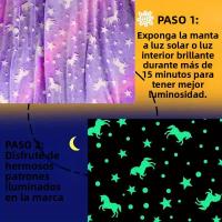 Manta De Terciopelo Para Noche Unicornio Dinosaurio Halloween Fútbol Cálida Suave Suave Anti-pelusa Para Niños - details 13