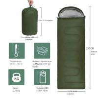 Bolsa De Dormir Para Camping Ultraligera Y Impermeable 4 Estaciones Cálida Envolvente Para Senderismo Y Viajes Al Aire Libre - details 5