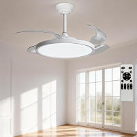 IOTOSTARK Ventilador de Techo con Luz LED Retráctil 106cm, 4 Aspas, Control por APP y Mando a Distancia, Potencia Total 66W, Temporizador, 6 Velocidades, 3 Temperaturas de Luz, Función Verano-Invierno, Silencioso, Negro IOTOSTARK-leduni - details 28