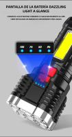 Linterna LED De Alta Potencia Recargable Con 5 Luces Modos De Iluminación Diversa Para Camping Y Aventuras Al Aire Libre - details 5