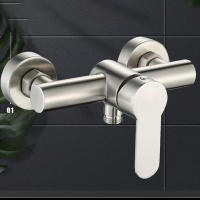 Grifo De Ducha De Acero Inoxidable 304 Para Baño Con Regulador De Agua Caliente Y Fría Accesorios De Baño Tapa De Agua G1/2 Para Bañera Y Ducha Manual - details 6