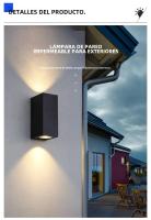 Lámpara De Pared LED Impermeable IP65 Para Exterior Y Interior Iluminación De Porche Jardín Dormitorio Decoración De Hogar Luz De Pared Moderna - details 0