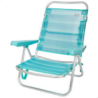 Silla multiposición aluminio Aktive - mediterráneo, Silla de playa, Silla baja de playa, Silla playera - details 1