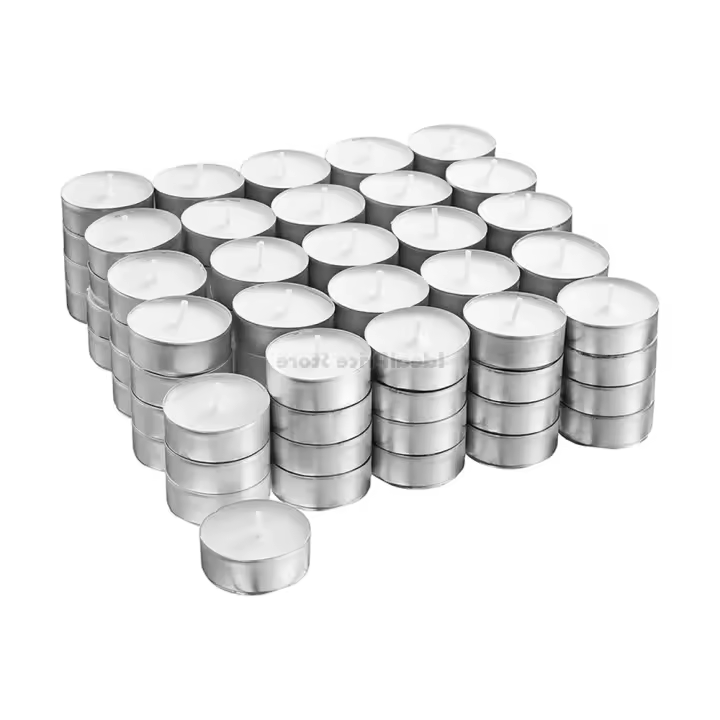 Velas De Té Blancas Sin Perfume Vela Decoración Hogar Paquete De 30/50/100/200/500 Unidades Vela Blanca De Cera Duración De 4,5 Horas aprox. Velas Decorativas Para Eventos Tea Lights Candle Pack - 1