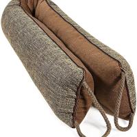 1 stuks zware tochtstopper voor onder de deur, 91 x 10 cm windstopper voor raam en deur, luchtdeur tochtstopper, geluidsblokkering voor onderkant van de deur met haaklus,bruin - details 0