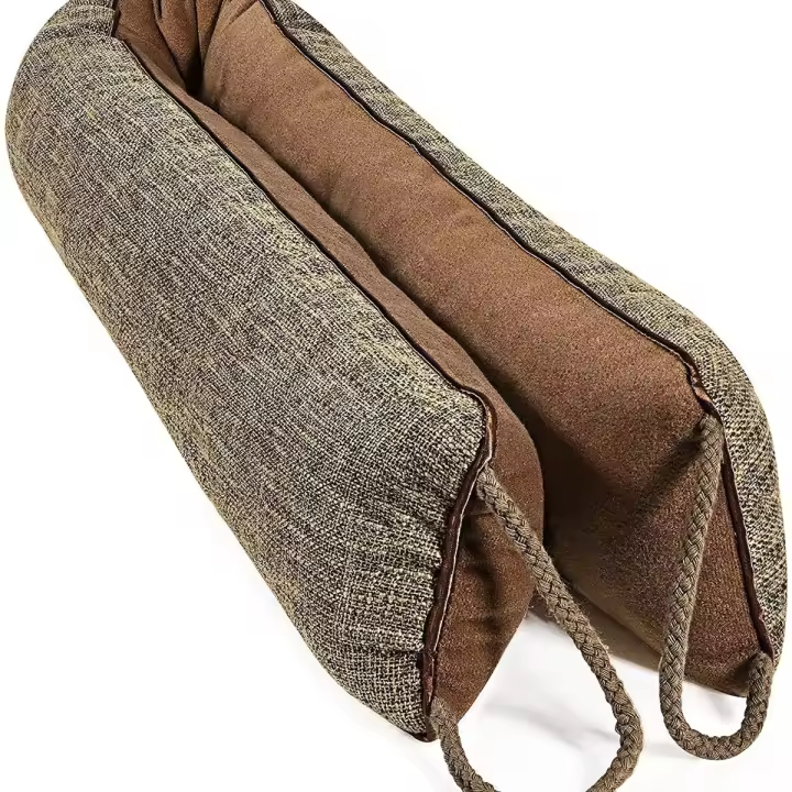 1 stuks zware tochtstopper voor onder de deur, 91 x 10 cm windstopper voor raam en deur, luchtdeur tochtstopper, geluidsblokkering voor onderkant van de deur met haaklus,bruin - 1