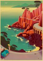 Pintura Vintage Art Detallada Vistas De Nueva York Londres Italia TAHITI Posters Retro Viajes Ciudades Paisaje Arte Pared Imagen - details 7