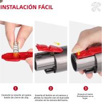 Cabeza De Cepillo Suave Para Aspiradora Dyson V7 V8 V10 V11 V15 Reemplazo Con Luz LED Verde Adecuada Para Suelos Duros - details 2