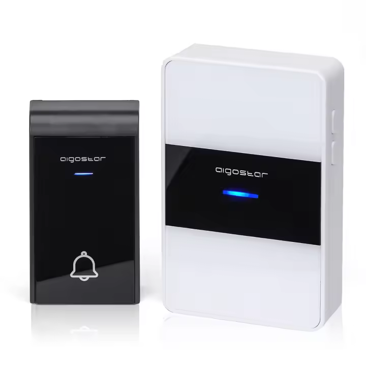 Aigostar Timbre Inalámbrico para Puerta,Exterior IP44 impermeable , timbre inalámbrico a pilas ,de Puerta con Indicadores LED, 36 Melodías,1 Receptores y 1 Transmisor - 1
