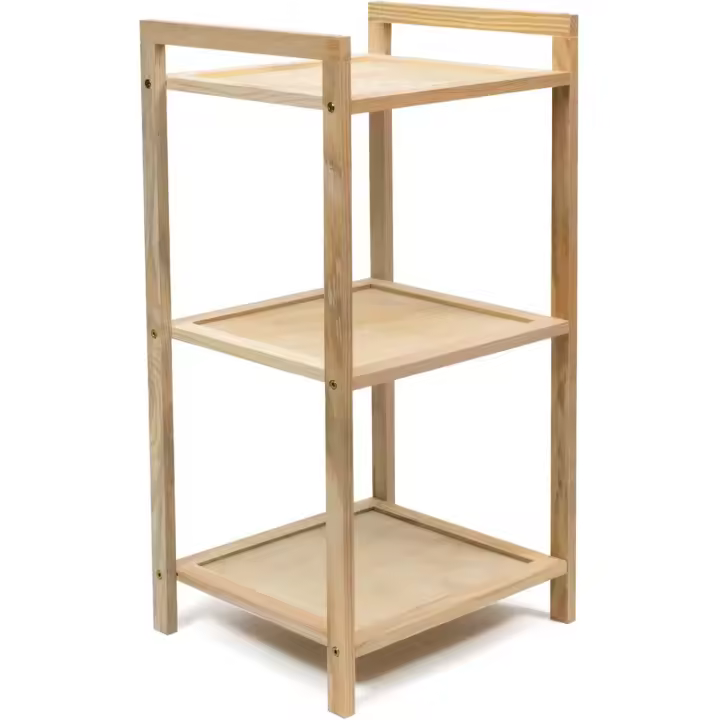 Estantería de Madera 3 Niveles 35x30x70 cm – Diseño Compacto y Resistente – Organizador Multifuncional para Hogar, Salón, Dormitorio, Oficina o Baño – Estilo Natural y Fácil de Montar - 1