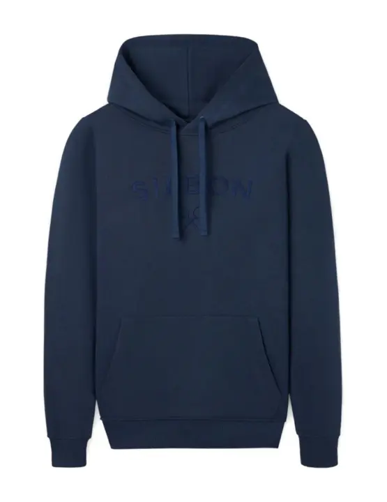 Sudadera Silbon raqueta media marino con capucha para hombre - 1
