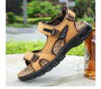 Sandalias De Cuero Genuino De Talla Grande Para Verano 38-46 Zapatos De Playa Al Aire Libre Casual Cómodos Para Clima Caliente Hombre - details 26