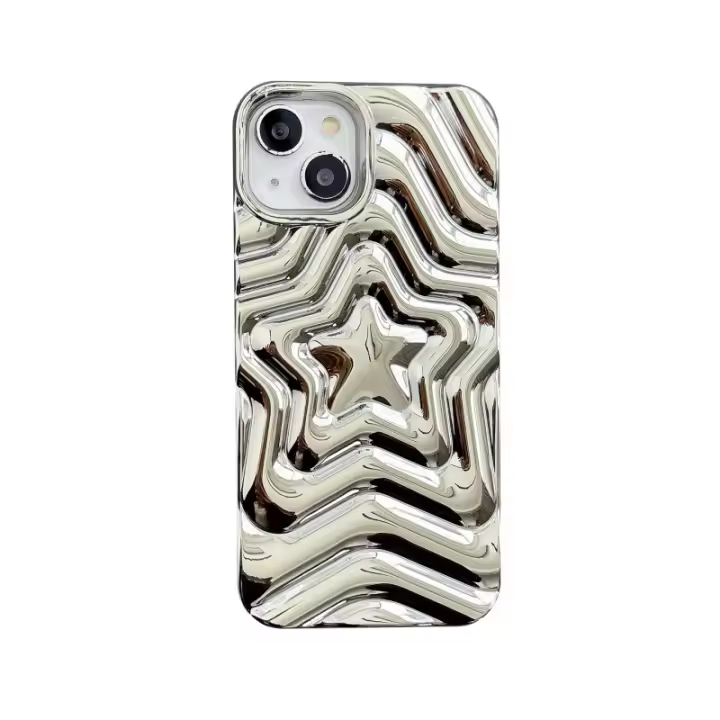 Funda De Teléfono De Silicona Mate Antigolpes Con Estrella Poliámbula Para iPhone 16 14 13 15 pro Max Protección Anti Caída - 1