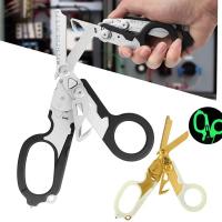 Tijeras De Emergencia Médica Plegables 6 En 1 Kit De Primeros Auxilios Para Supervivencia Al Aire Libre Herramienta EDC Con Funda Accesorio - details 0