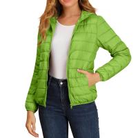 Chaqueta De Invierno Para Mujer Ligeramente Acolchada Con Capucha Cierre De Cremallera Impermeable Y Térmica Con Bolsillos Estilo Casual - details 12