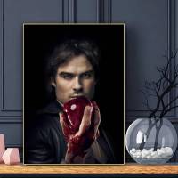 Póster Adhesivo Damon Salvatore the Vampire Diaries Arte De Pared Impermeable Para Decoración De Habitación Bar Moderno - details 1