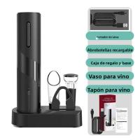 Abrevidrio Eléctrico Recargable Automático O Con Baterías Herramienta De Apertura De Botellas De Vino Para Cocina Y Bar Eco-amigable - details 15