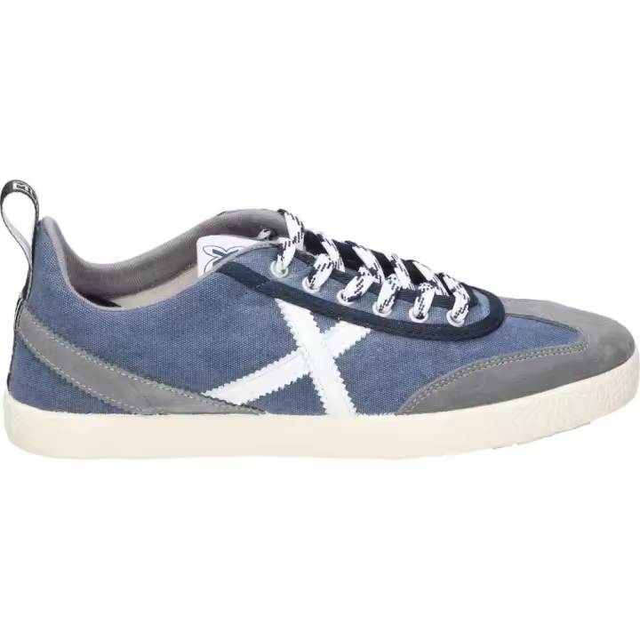 MUNICH | Zapatillas Munich Volata 85 para Hombre – Lonas en Color Azul con Detalles en Blanco y Gris – Sneakers con Cordones – Loneta Casual – Versátiles – Cómodas – Modelo 8161085 - 1