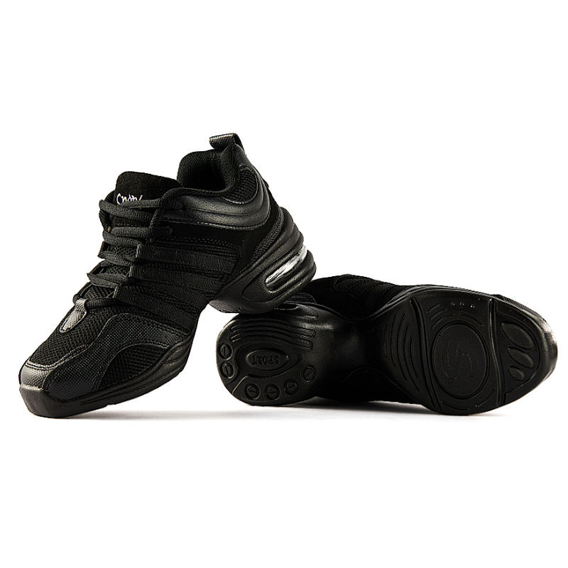 Zapatos De Baile Para Mujer En Malla Transpirable Color Negro Suela Suave Jazz Salsa Moderno Zapatos De Cuadrilla