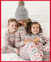 Pijamas De Navidad Para Familia 2023 Adecuado Para Padres Y Hijos Ropa De Año Nuevo Talla 4-6Años Material Poliéster Estilo Divertido Y Cálido Conjunto De Pijamas Para Todas Las Estaciones - details 7