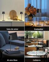 Lámpara De Escritorio LED Táctil Recargable 3 Colores Ajustable Para Dormitorio Sala De Estar Bar Comida Lectura Iluminación - details 8