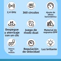 Avión De Combate Remoto Con Luz RC Helicóptero Avión De Juguete De Espuma Control Remoto 2.4G Estilo De Acrobacia Para Interior Y Exterior - details 3
