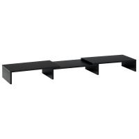 Vinsetto Soporte Elevador para Monitores de Madera Ajustable en Longitud y Ángulo para 2 Pantallas de Ordenador Portátil 80-117x23,5x10 cm Negro - details 0