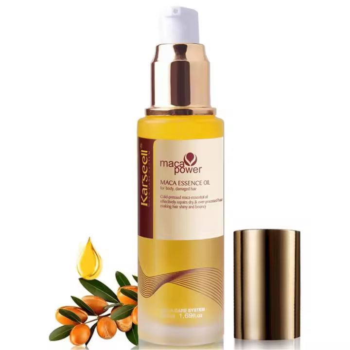 KARSEELL Sérum de Aceite de Argán 50 ml. Suero capilar diseñado para nutrir, reparar y revitalizar el cabello en profundidad, transforma el cabello seco y dañado en una melena suave, brillante y manejable desde la primera aplicación. - 1