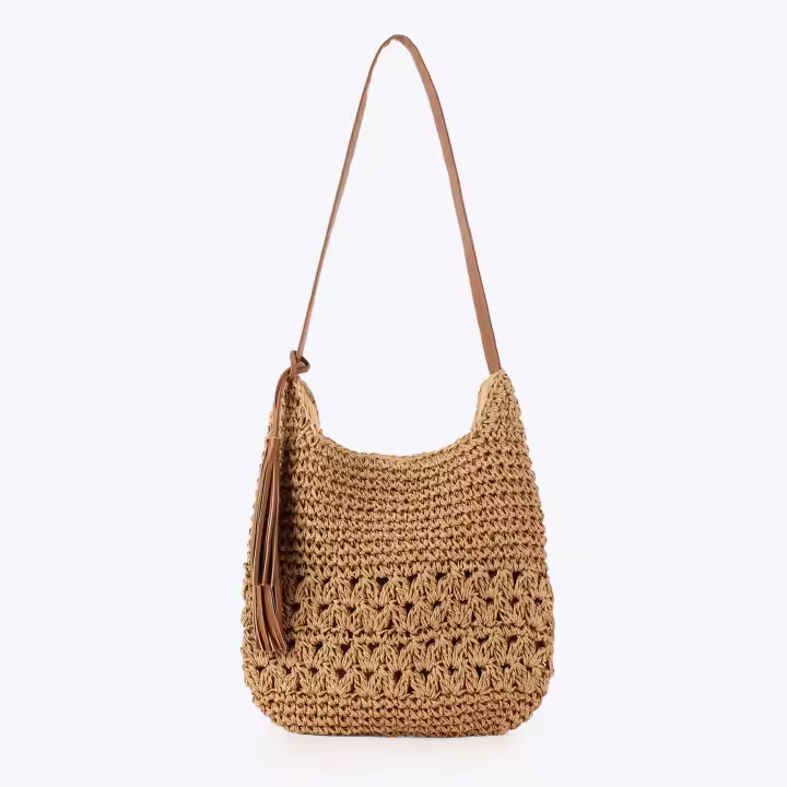 MOV Bolso tejido con foto de vacaciones de playa retro veraniegas, ideal para el día a día o para ir al trabajo. - 1
