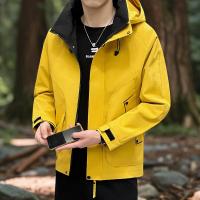 Chaqueta De Camping Y Senderismo Para Hombres Impermeable Con Capucha Cierre De Cremallera Ligera Para Primavera Y Otoño Ropa De Trekking - details 3