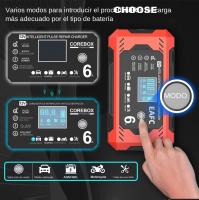 Cargador De Batería Para Coche 6A 12V Dispositivo De Recarga Inteligente Para Baterías De Plomo-Acido Con Pantalla LCD Para Coches Y Motocicletas - details 2