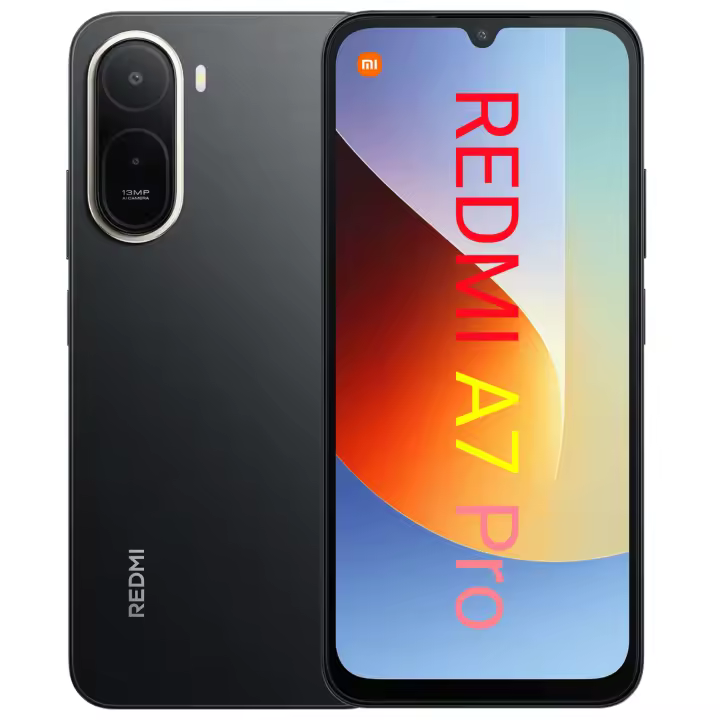 Xiaomi Redmi A7 Pro Smartphone 4+64/128GB, Negro, Pantalla 6,9" 120 Hz, 6000 mAh, cámara dual 13+8 MP, T7250, HyperOS 3 - 1