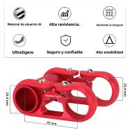 Litepro 412 SP8 Tornillo Plegable Bicicleta Doble 25.4mm Aluminio Ajustable En Rojo/ Negro/ Plateado/ Oro Para Manillar - details 1