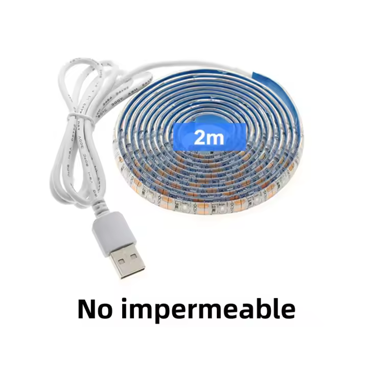 Tira De Luz LED UV 5V DC 2835 0.5M 1M 2M Impermeable Pantalla De Hueso Morado Para DJ Fluorescencia USB - 1