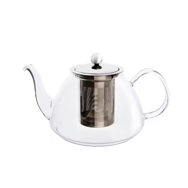 Tetera Serenia Quid filtro inox con tapa vidrio transparente 1L - 1