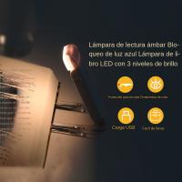 Luz De Libro Recargable USB LED Ajustable Para Protección Ocular Clip Portátil Luz De Marcaje Para Lectura En Cama Coche - details 1