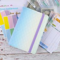 Cuaderno De Ledger A6 De Cuero PU Macaron Con Zip Bag Para Presupuesto Y Cuentas Grado De Gradiente Libre De Hojas - details 6