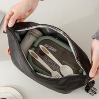 Bolsa De Almuerzo Portátil De Tela Oxford Minimalista Con Aislamiento De Aluminio Para Escuela Trabajo Picnics Al Aire Libre - details 3