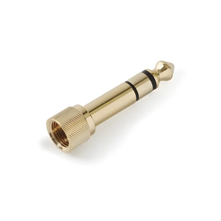Fonestar Adaptador Jack 3.5mm a Jack 6.3mm Stereo Roscado Dorado de Alta Calidad - 1