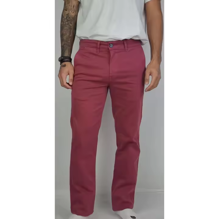 Pantalón chino regular MONTIZON color de THE BLACK MOUSTACHE - Gabardina elástica y tintado en prenda - Gran variedad de colores - Moda hombre - 1