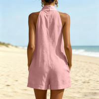 Traje De Baño Casual De Verano 2026 Para Mujer Estilo Vacacional Con Cuello En V Y Diseño De Hombros Colgantes Ropa De Polyester Tamaño Adecuado Para Edad Media - details 10