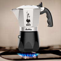 Bialetti Brikka Cafetera Italiana de 4 Tazas (170 ml) para Espresso con Cremoso Intenso, Compatible con Cocina de Gas y Eléctrica - Aluminio Negro - details 2