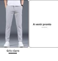 Pantalones Casuales Para Hombre De Seda Helada 2025 Verano Nuevos Negro Gris Delgados Negocios Casual Pantalones Rectos Elásticos Transpirables Para Exteriores - details 3