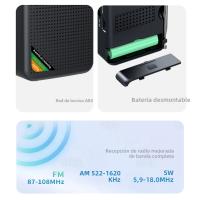 Radio Portátil Con Pantalla HD Y Altavoz Integrado FM AM SW Recargable Por Tipo-C Para Ancianos Radio De Batería Incluida - details 14