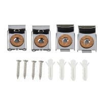 Kit De Instalación Para Espejos De Cocina Y Sala De Estar 4pcs Clip De Montaje De Acero Inoxidable Para Ventanas Y Puertas Sin Marco - details 4